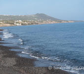 A not very crowded beach with great fish taverns - Monolithos beach Santorini