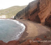 A unique beach that you're not going to see anywhere else. Red Beach Santorini
